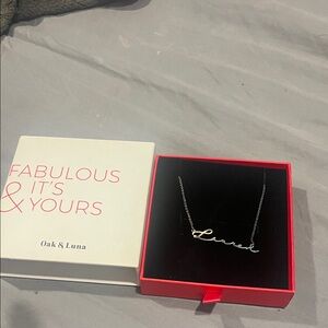 Oak & Luna Silver Personalized lauren Necklace